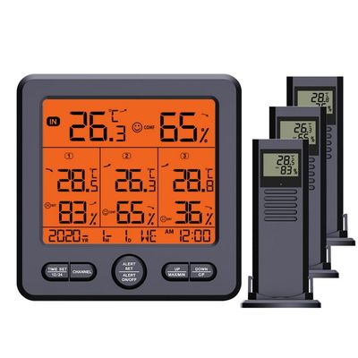 الصين TS-6210 3 في 1 الحرارة الداخلية اللاسلكية للخارج لمحطة الطقس الحرارة الطقسية الرقمية مع تقويم الساعة المزود