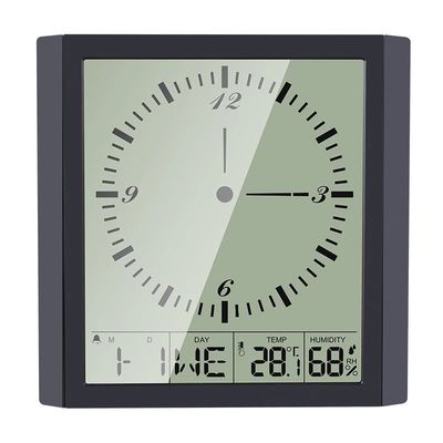 الصين TS-8675 ساعة إلكترونية بسيطة ومربعة ذات إبرة كبيرة LCD مقياس حرارة رقمي مقياس التنفس ساعة تنبيه سطح المكتب المزود