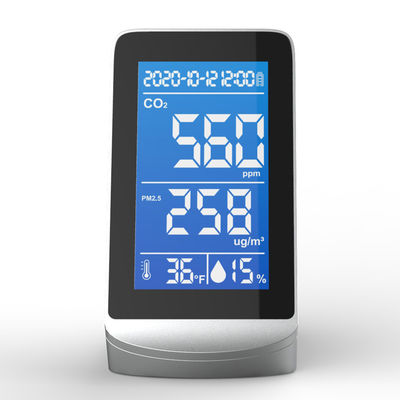الصين DM72D 4.3 &quot; الشاشة مراقبة جودة الهواء الرقمية PM2.5 درجة الحرارة رطوبة مراقبة الكاشف تحت الحمراء NDIR كاشف المزود