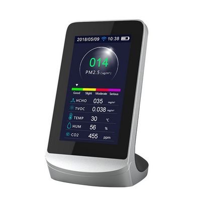 الصين DM72B WIFI مراقبة جودة الهواء C02 مقياس غاز ثاني أكسيد الكربون HCHO TVOC PM2.5 PM1.0 PM10 تحليل درجة الحرارة والرطوبة المزود