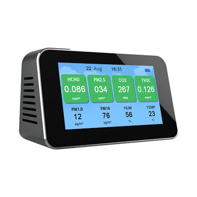 الصين DM601B شاشة شاشة LCD كاشف ثاني أكسيد الكربون PM2.5 PM1.0 PM10 HCHO TVOC AQI مقياس درجة الحرارة والرطوبة مراقب جودة الهواء المزود