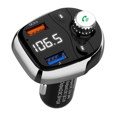 الصين T62 QC3.0 الشحن السريع مصباح سيجارة السيارة مغلق MP3 Player شاحن ذكي متعدد الوظائف المزود