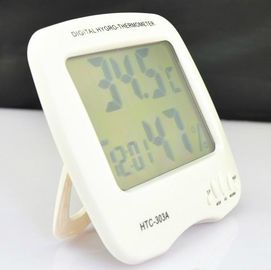 HTC-303A -50°C - 70°C 10%~99%RH Smart LCD الكبير الرقمي Hygro Thermometer مقياس الرطوبة مع ساعة الإنذار المزود