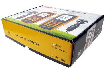 GM8902 0.3~45m/s مقياس الهواء الرقمي سرعة الرياح / تدفق الهواء / مقياس درجة حرارة الهواء قياس مع واجهة USB المزود