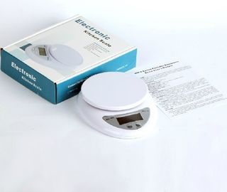 Wh-B05 الميزان الإلكتروني الرقمي للمطبخ الغذائي 5kg / 1 g، الميزان التغذوي الأبيض الميزان الإلكتروني الصغير المزود