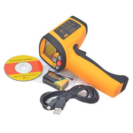GM1651 بدون اتصال -30 درجة مئوية إلى 1650 درجة مئوية USB Recall Thermometer الصناعي بالأشعة تحت الحمراء الأصفر+ الأسود المزود