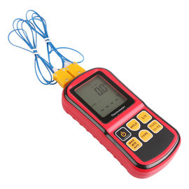 GM1312 مقياس الحرارة الرقمي مزدوج القنوات LCD العرض مقياس درجة الحرارة لـ K / J / T / E / R / S / N Thermocouple المزود