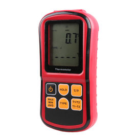 GM1312 مقياس الحرارة الرقمي مزدوج القنوات LCD العرض مقياس درجة الحرارة لـ K / J / T / E / R / S / N Thermocouple المزود