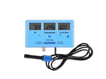 PHT-026 اختبار جودة المياه 6in1 عداد رقمي حوض السمك EC CF TDS PH Temp °C °F المزود