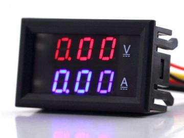 شاشة LCD DC 0-100V/10A Voltmeter و ammeter المزود