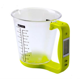1kg / 1g شاشة LCD رقمية كأس قياس الماء / الحليب مع مقبض أخضر المزود