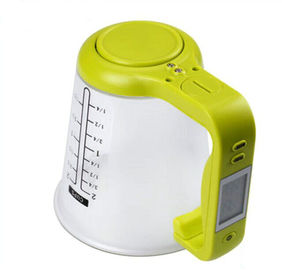 1kg / 1g شاشة LCD رقمية كأس قياس الماء / الحليب مع مقبض أخضر المزود