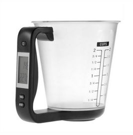 1kg / 1g شاشة LCD رقمية كأس قياس الماء / الحليب مع مقبض أسود المزود
