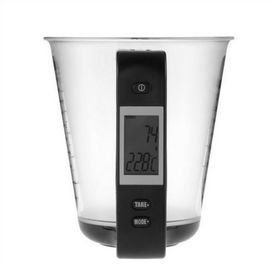 1kg / 1g شاشة LCD رقمية كأس قياس الماء / الحليب مع مقبض أسود المزود