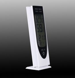 HTC-8 LCD عرض درجة الحرارة والرطوبة قياس الساعة المزود