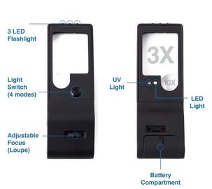 مكبر متعدد الوظائف 3X، 10X، 55X مع 5 أضواء LED المزود