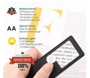 مكبر متعدد الوظائف 3X، 10X، 55X مع 5 أضواء LED المزود