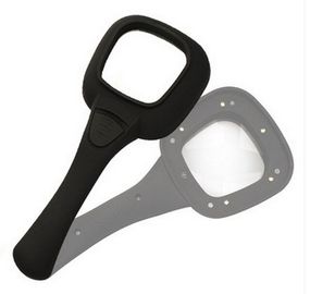 مكبر 4X محمول مع 6 أضواء LED المزود