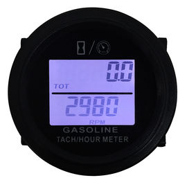 HM005L LCD مستديرة بيضاء مضاءة خلفية البنزين مقياس السرعة الحراري ساعة مع مقياس السرعة المزود