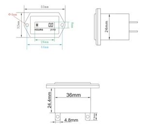 4.5-90 فولت DC/86-230 فولت AC LCD الساعة المزود