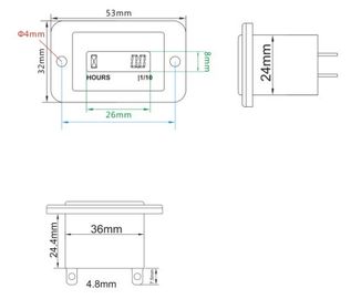 4.5-90 فولت DC/86-230 فولت AC مستطيل LCD الساعة المزود