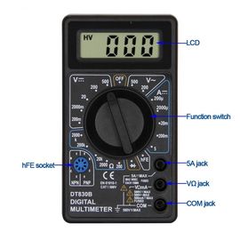 DT830B مزدوج التأمين CE ((CAT I) عدسات متعددة رقمية صغيرة المزود