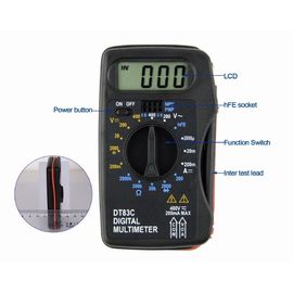 الـ DT83C الـ Multimeter الرقمي ذو الحجم الجيبي الخفيف للغاية مع الرصاص في الـ Meter المزود