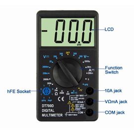 DT700D ((CE) فيوز مزدوج 50 هرتز إنتاج موجة مربعة شاشة LCD كبيرة شاشة عرض رقمية متعددة المقاييس للمبتدئين المزود