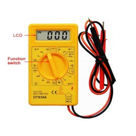 DT830A المعدل الرقمي الصغير الشهير مع وظيفة اختبار سعة البطارية للمبتدئين المزود