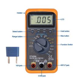 DT420A شاشة LCD كبيرة متعددة الأبعاد الرقمية ذاتية المدى مع وظيفة احتجاز البيانات المزود