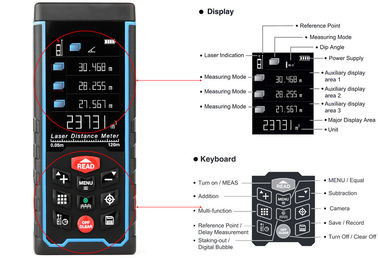 إصدار جديد 120m 1.9 &quot; LCD رقمية معايرة ذاتية لليزر مقياس المسافة مع وظيفة قياس الكاميرا المزود