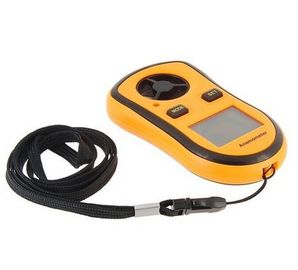 GM8908 حجم جيب شاشة LCD رقمية قياس سرعة الرياح درجة الحرارة مقياس الهواء أداة مثالية للرياح ، الإبحار المزود
