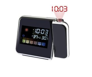 ساعة LCD الرقمية ساعة الإنذار ساعة درجة الحرارة والرطوبة عداد لون العرض LED الضوء الخلفي أجهزة الكمبيوتر المكتبية ساعات المشروع المزود