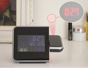 ساعة LCD الرقمية ساعة الإنذار ساعة درجة الحرارة والرطوبة عداد لون العرض LED الضوء الخلفي أجهزة الكمبيوتر المكتبية ساعات المشروع المزود