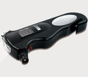 مقياس ضغط الإطارات الرقمي متعدد الوظائف 2-150 PSI مع مطرقة أمان الهروب و مصباح يدوي المزود