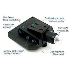 G600 الميكروسكوب الرقمي المحمول 1-600X 3.6MP مكبر مستمر مع شاشة LCD HD 4.3 بوصة المزود