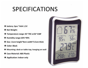 DTH-113 شاشة LCD 10-50 درجة مئوية رقمية الحد الأقصى للحد الأدنى للهيجروميتر الداخلي الحرارة الرقمية مقياس الرطوبة المزود