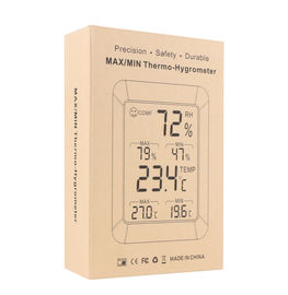 شاشة LCD DHT820 - 10-50 درجة مئوية رقمية الحد الأقصى للحد الأدنى للهيجروميتر الداخلي الحرارة الرقمية لقياس الرطوبة المزود