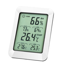 شاشة LCD DHT820 - 10-50 درجة مئوية رقمية الحد الأقصى للحد الأدنى للهيجروميتر الداخلي الحرارة الرقمية لقياس الرطوبة المزود
