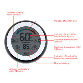 SN226 LCD الرقمي متعدد الوظائف لمسة الحرارة دعم قياس الرطوبة مع المغناطيسات حفرة معلقة وعصا المزود