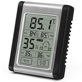 DTH-124 شاشة LCD لمسة ماكس MIN الرقمية هايغروميتر داخلي خارجية الحرارة مراقب الرطوبة المزود