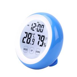 DTH-3305B B شاشة لمسة ضوء خلفي أبيض ميني رقمي LCD درجة الحرارة ومقاييس الرطوبة المزود