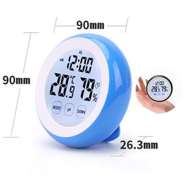 DTH-3305B B شاشة لمسة ضوء خلفي أبيض ميني رقمي LCD درجة الحرارة ومقاييس الرطوبة المزود
