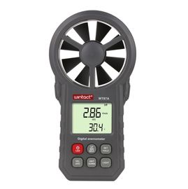 WT87A LCD الرقمي المقياس الحراري المقياس الحراري سرعة الرياح سرعة الهواء درجة الحرارة قياس مع الضوء الخلفي المزود