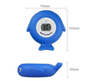 DTH-158 ميني رقمية شكل سمك عازل المياه شاشة LCD الحرارة الحمام الحرارة الطفل حرارة حمام السباحة الحرارة المزود