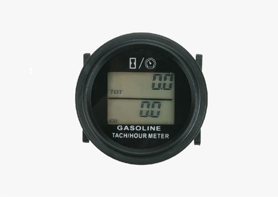 HM005L LCD مستديرة بيضاء مضاءة خلفية البنزين مقياس السرعة الحراري ساعة مع مقياس السرعة المزود