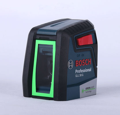 مستوى ليزر بوش GLL30G الضوء الأخضر الأفقي والعمودي عالية الدقة مستوى ليزر خطين المزود