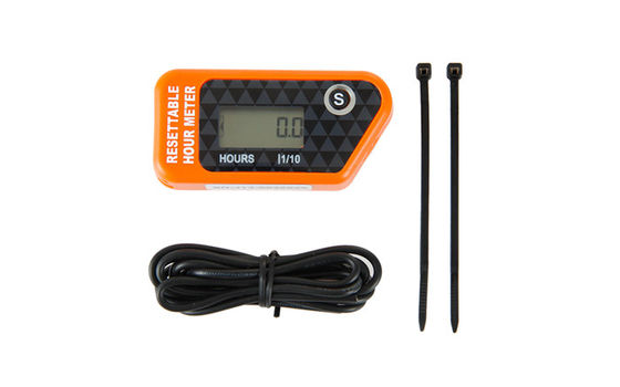 HM016H IP68 عازل المياه الرقمي LCD البنزين القابلة لإعادة تعيين الساعة العداد للباراموتورات ، الميكروليترات ، المحركات البحرية المزود