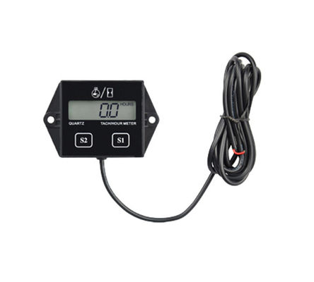 HM011N IP65 عازل المياه LCD وقود البنزين مقياس السرعة الاندفاعي لباراموتورات، مصابيح صغيرة، المحركات البحرية المزود