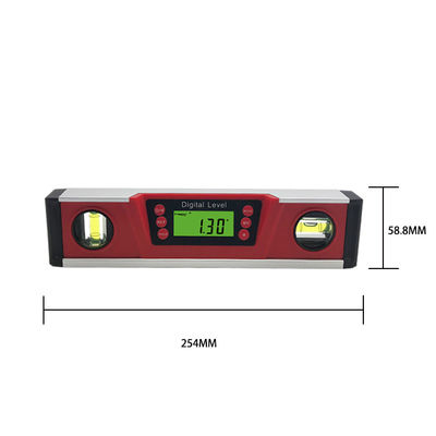 DL136 دقة عالية 10 بوصة شاشة LCD الرقمية الألومنيوم مستوى الروح الإلكترونية مع المغناطيس المزود